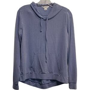 Weatherproof Vintage Long Sleeve Lightweight Gingham Hoodie Size Small